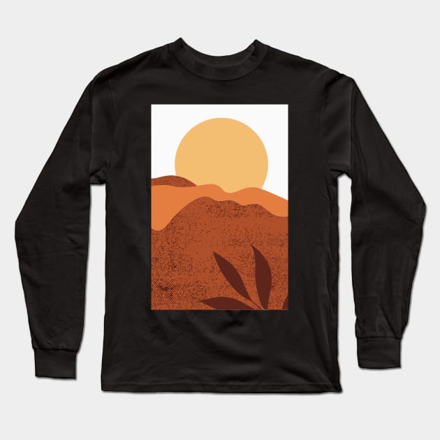 Landscape Art - Mountains Hiking - Sunset Adventure - Blue Lagoon - Seaside Art - Sunrise Mountains Long Sleeve T-Shirt by waltzart